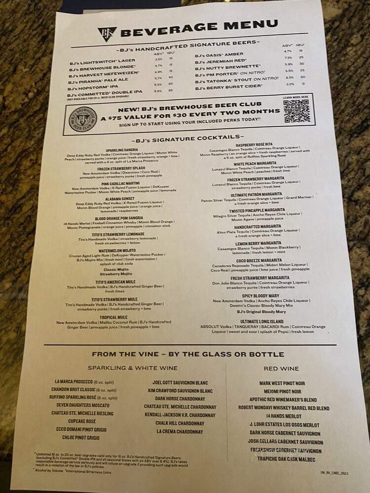 BJ's - Pasadena, CA menu_pic