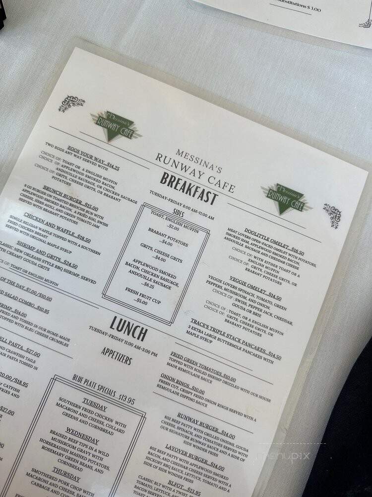 Runway Cafe - New Orleans, LA menu_pic
