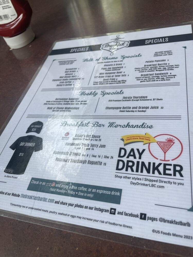 The Breakfast Bar - Long Beach, CA menu_pic