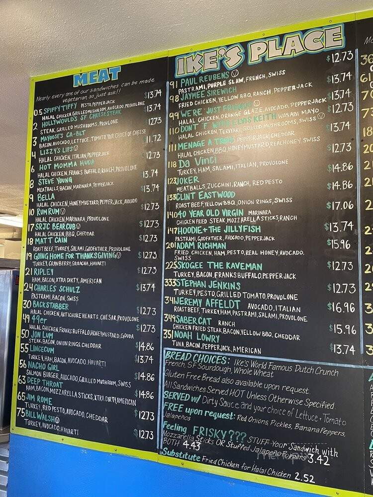 Ike's Place - Santa Rosa, CA menu_pic