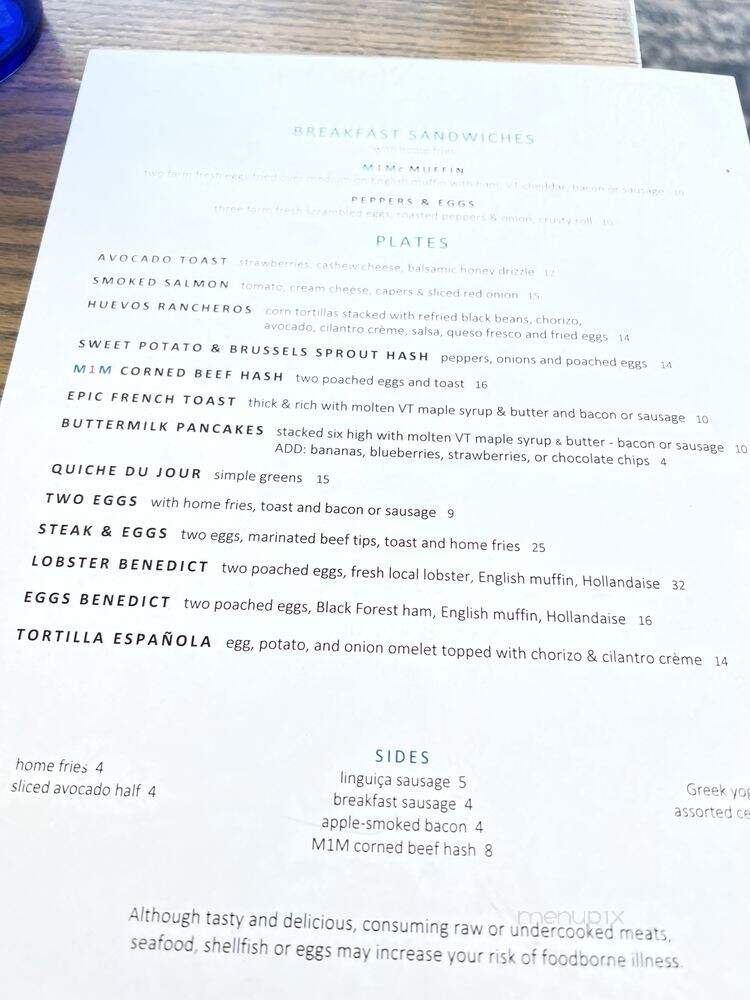 Mile Marker One Restaurant & Bar - Gloucester, MA menu_pic