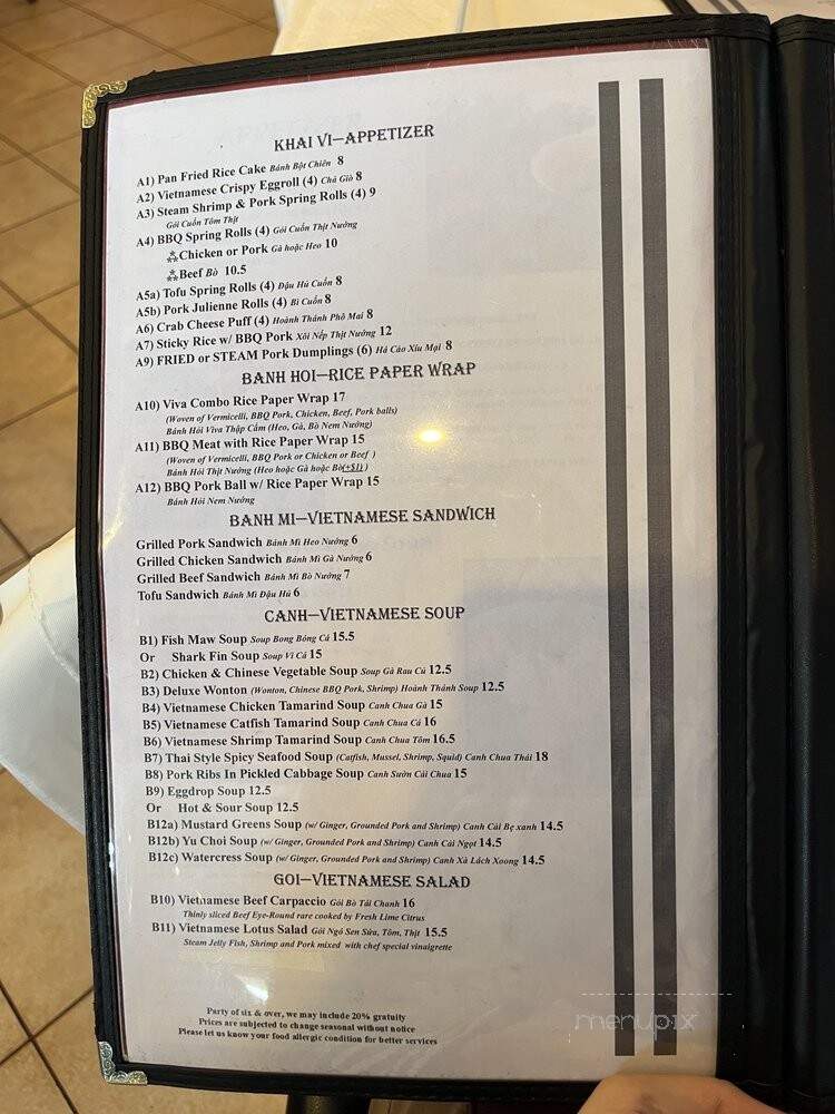 Viva Restaurant - Houston, TX menu_pic