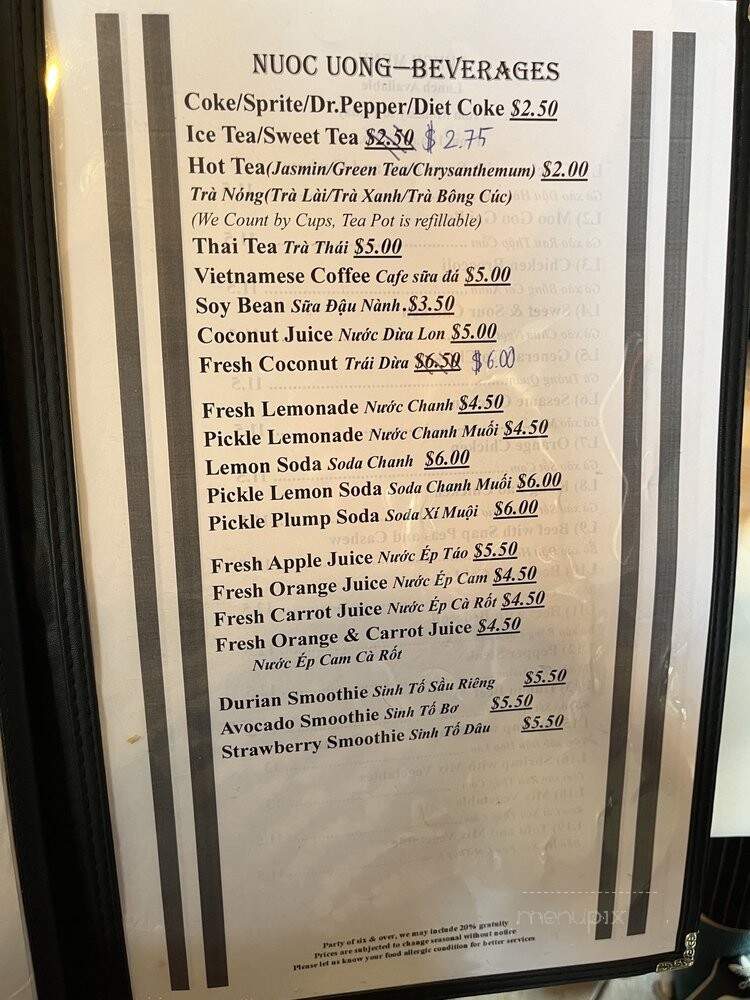 Viva Restaurant - Houston, TX menu_pic