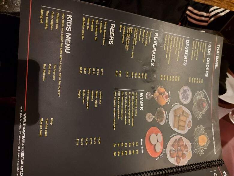 Thai Basil Restaurant - Ithaca, NY menu_pic