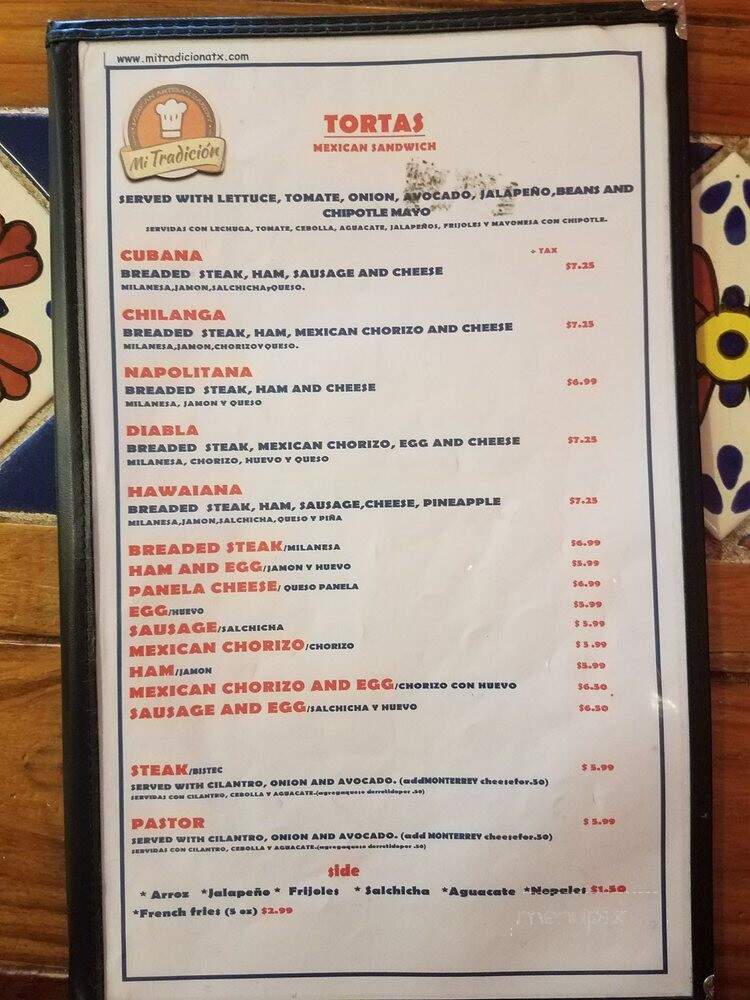 Mi Tradicion Bakery - Austin, TX menu_pic