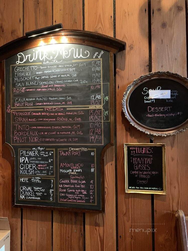 Corkscrew Wine Bar - Portland, OR menu_pic