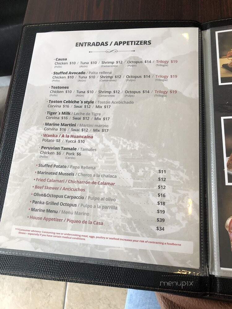 Cebiche-Bar - Hollywood, FL menu_pic