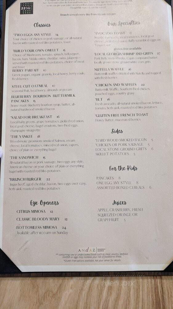 22 Square Restaurant & Bar - Savannah, GA menu_pic