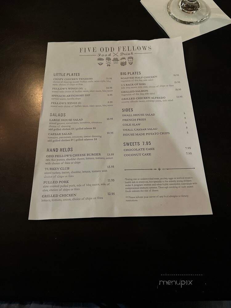 Five Odd Fellows - Nashville, TN menu_pic