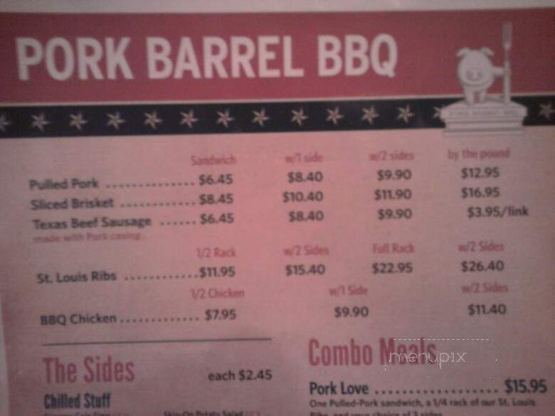 Pork Barrel BBQ - Alexandria, VA menu_pic