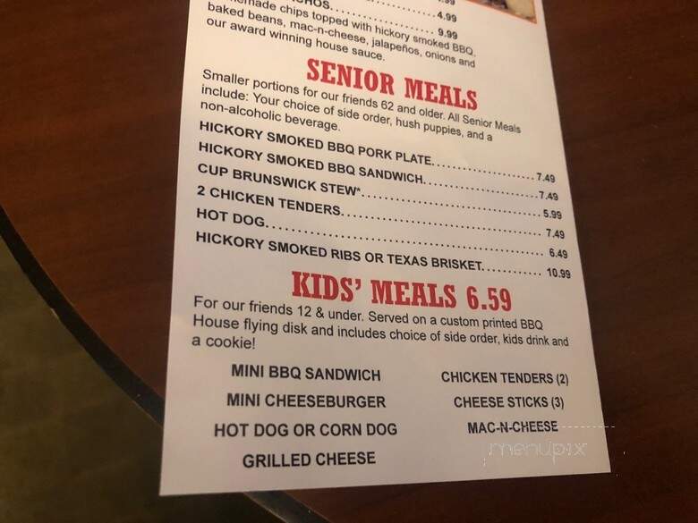 Bar-b-Que House - Surfside Beach, SC menu_pic