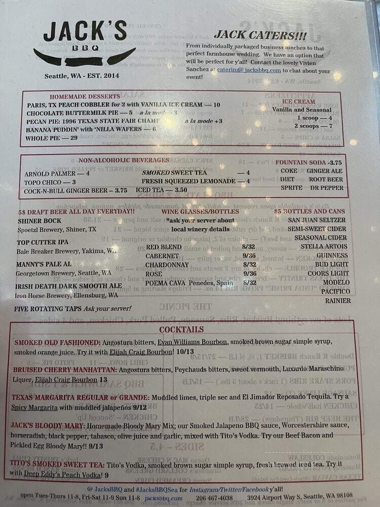 Cjs Southern Barbecue & Catering - Seattle, WA menu_pic