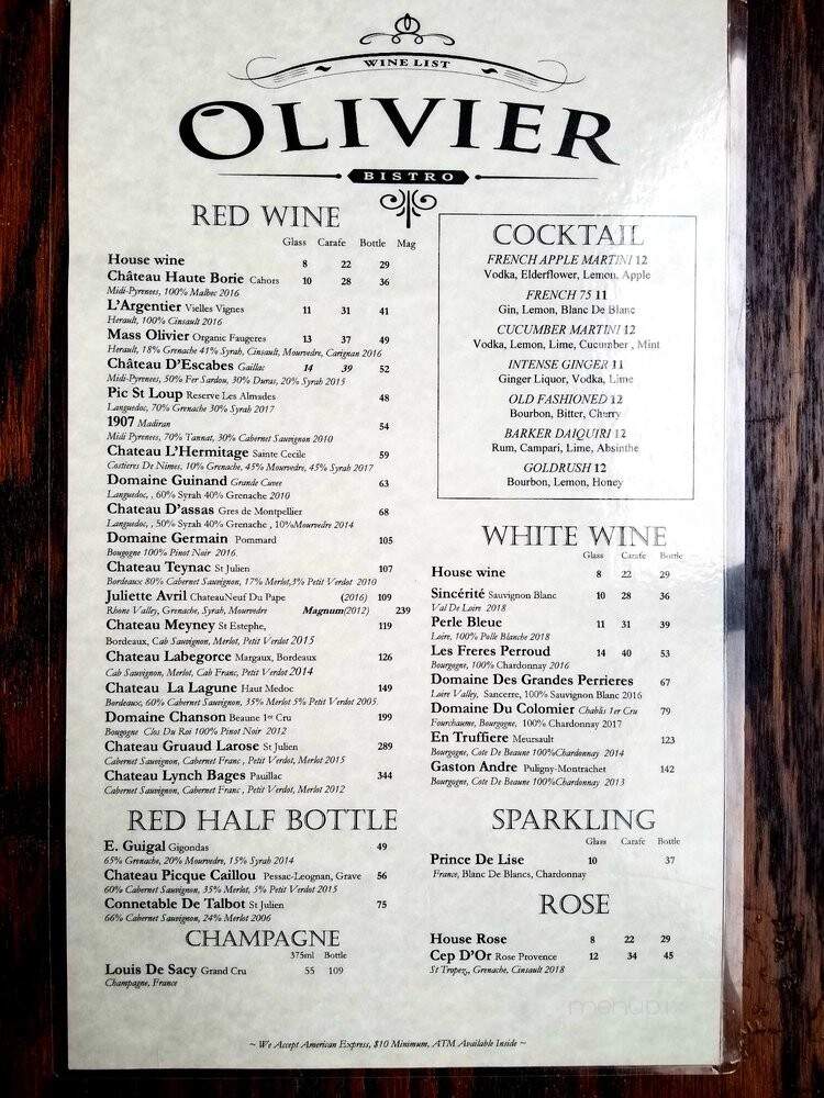 Olivier Bistro - Brooklyn, NY