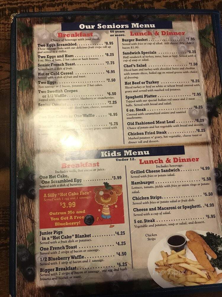 Jeb's Blueberry Hill - Tulare, CA menu_pic