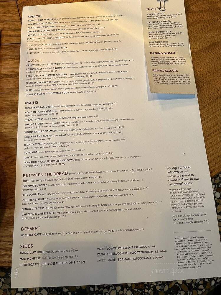 Whiskey Cake Kitchen & Bar - Plano, TX menu_pic