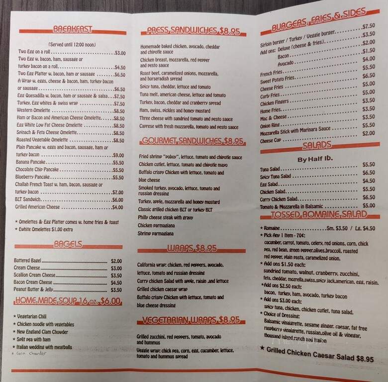 CJ's Cafe - Fresh Meadows, NY menu_pic