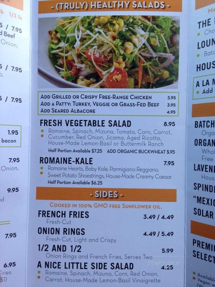 Burger Lounge - Beverly Hills, CA menu_pic