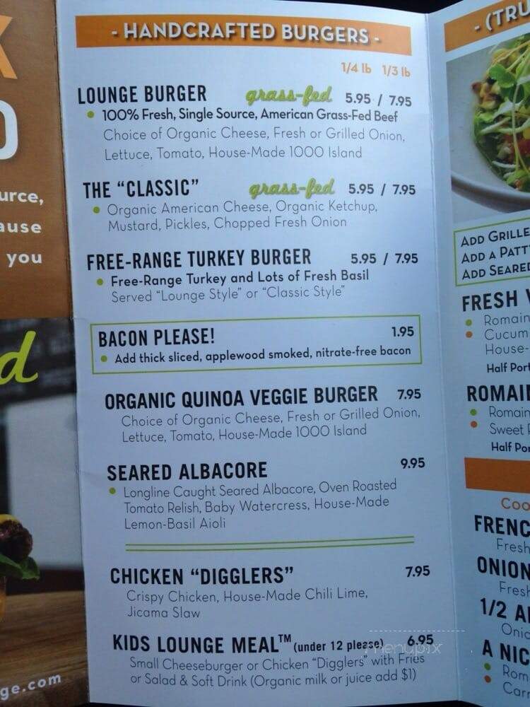 Burger Lounge - Beverly Hills, CA menu_pic