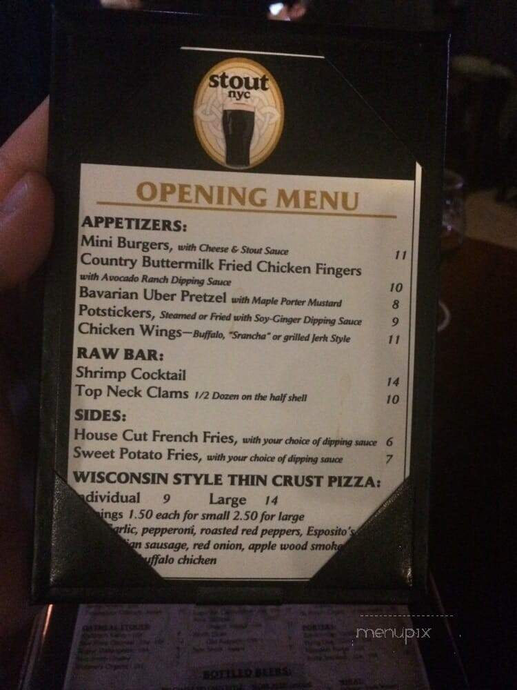 Stout - New York, NY menu_pic