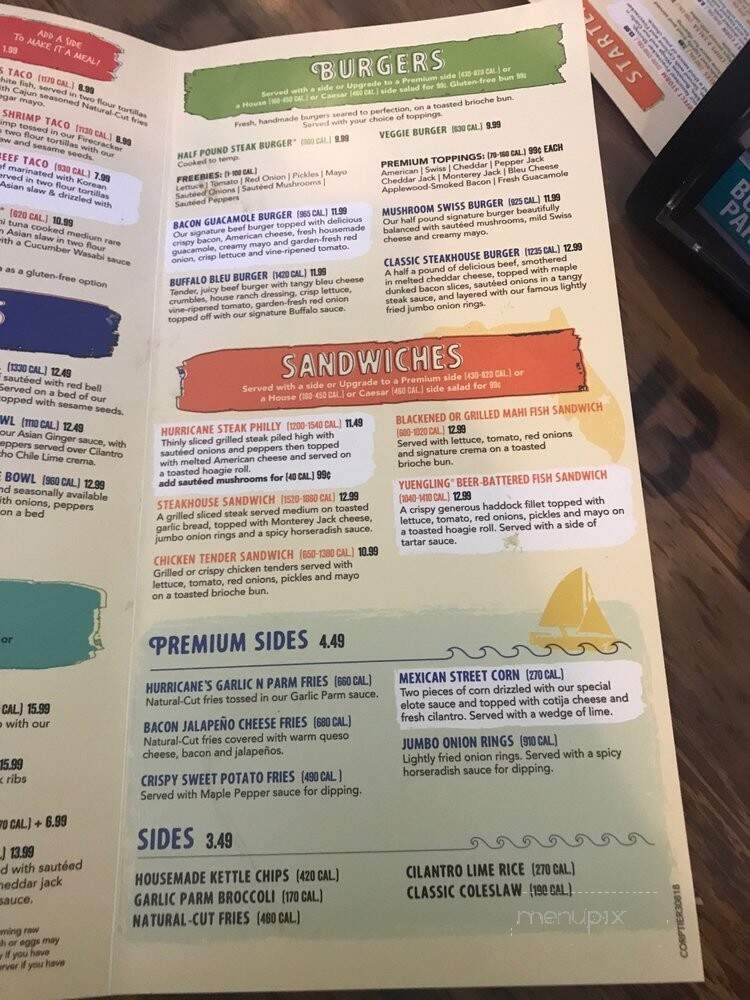 Hurricane Grill & Wings - Manorville, NY menu_pic