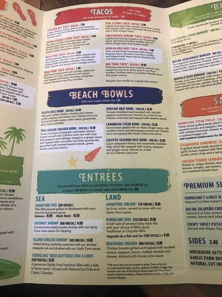 Hurricane Grill & Wings - Manorville, NY menu_pic