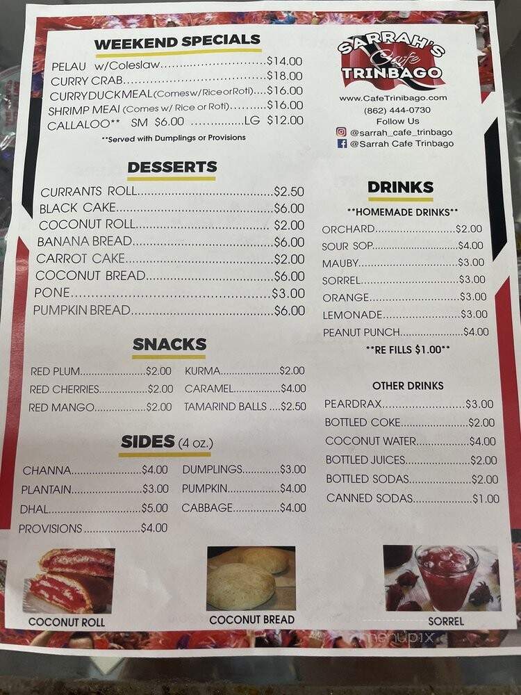 Cafe Trinbago Cuisine - Orange, NJ menu_pic