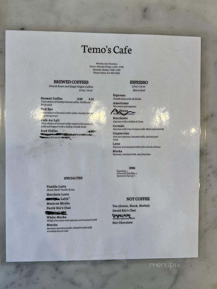 Temo Cafe - San Francisco, CA
