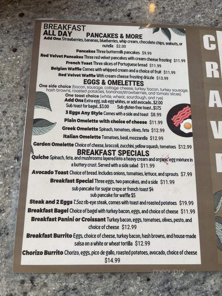 Crave Cafe - Studio City, CA menu_pic