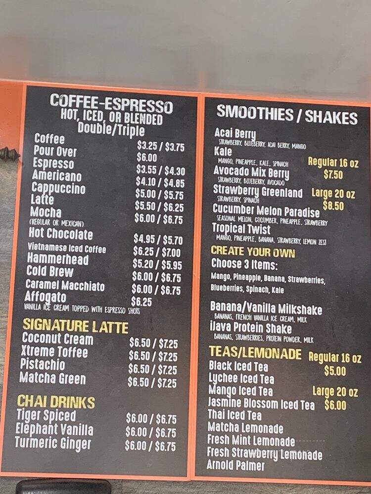 I Java Cafe - San Jose, CA menu_pic