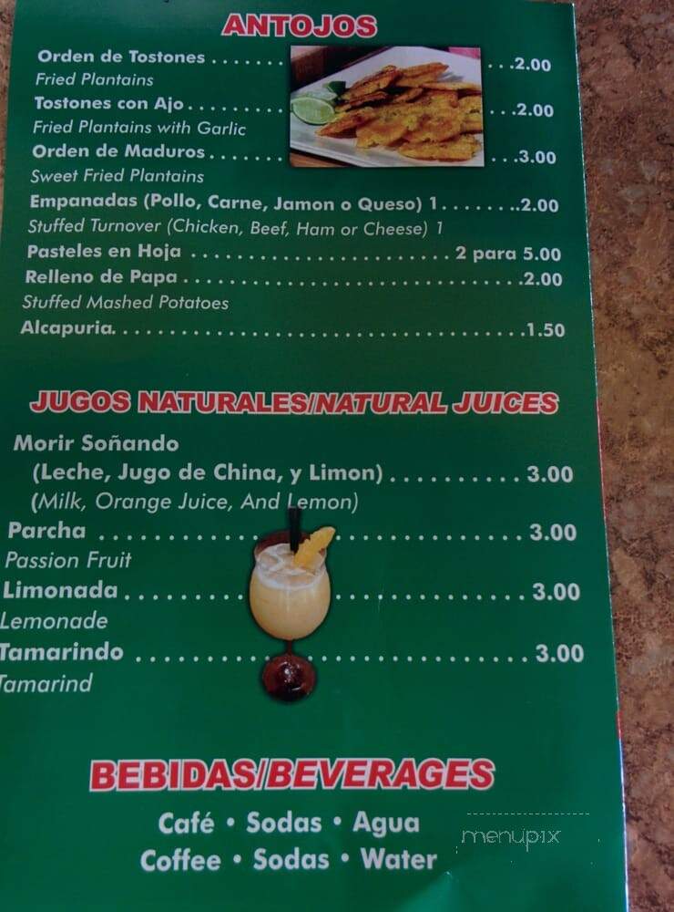 Amarilis Cafe - Lansdale, PA menu_pic