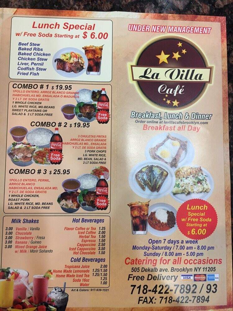 La Villa Cafe - Brooklyn, NY menu_pic