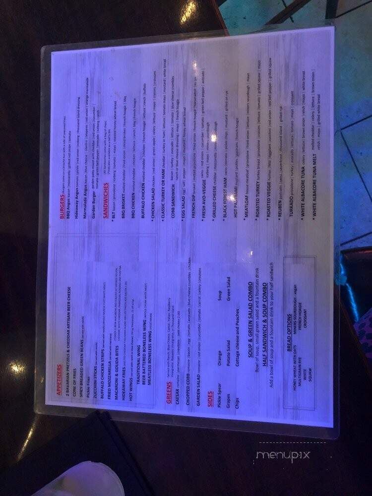 The Hideaway Cafe - Riverside, CA menu_pic