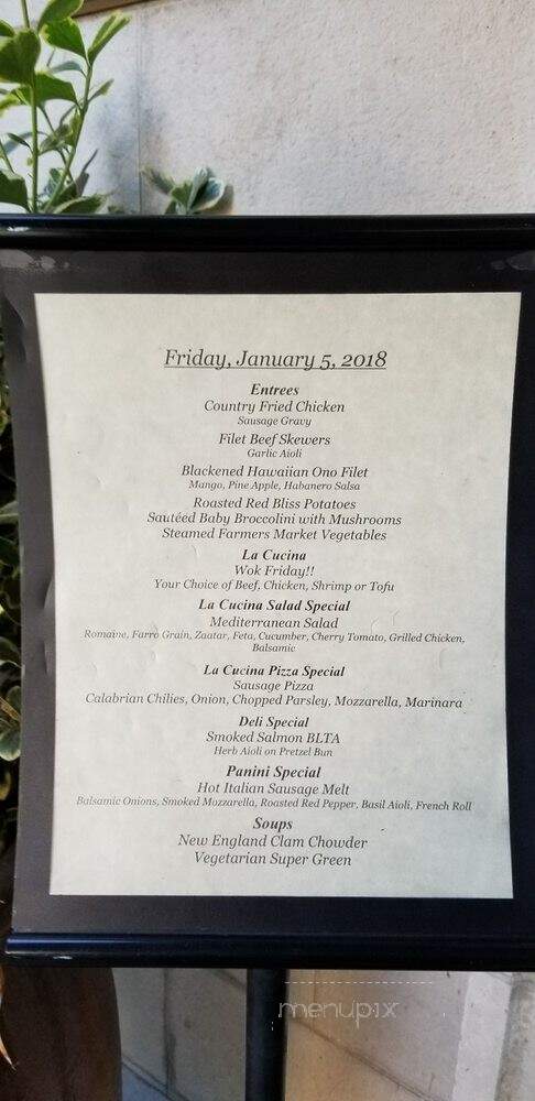 Warner Bros. Studios Road Runner Cafe - Burbank, CA menu_pic
