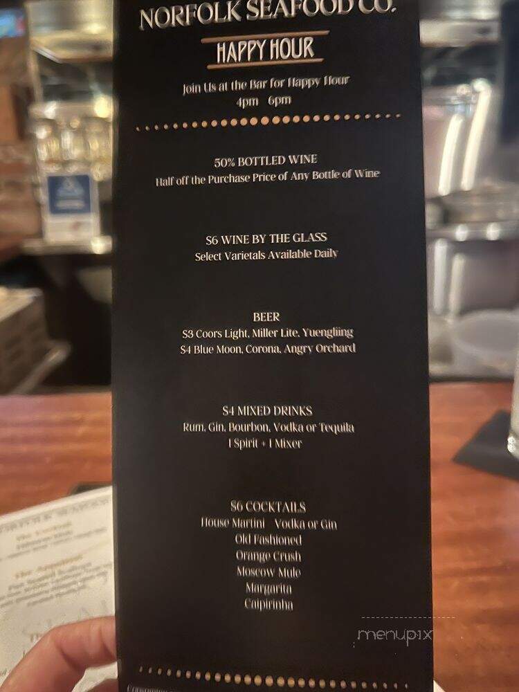 Norfolk Seafood Company - Norfolk, VA menu_pic
