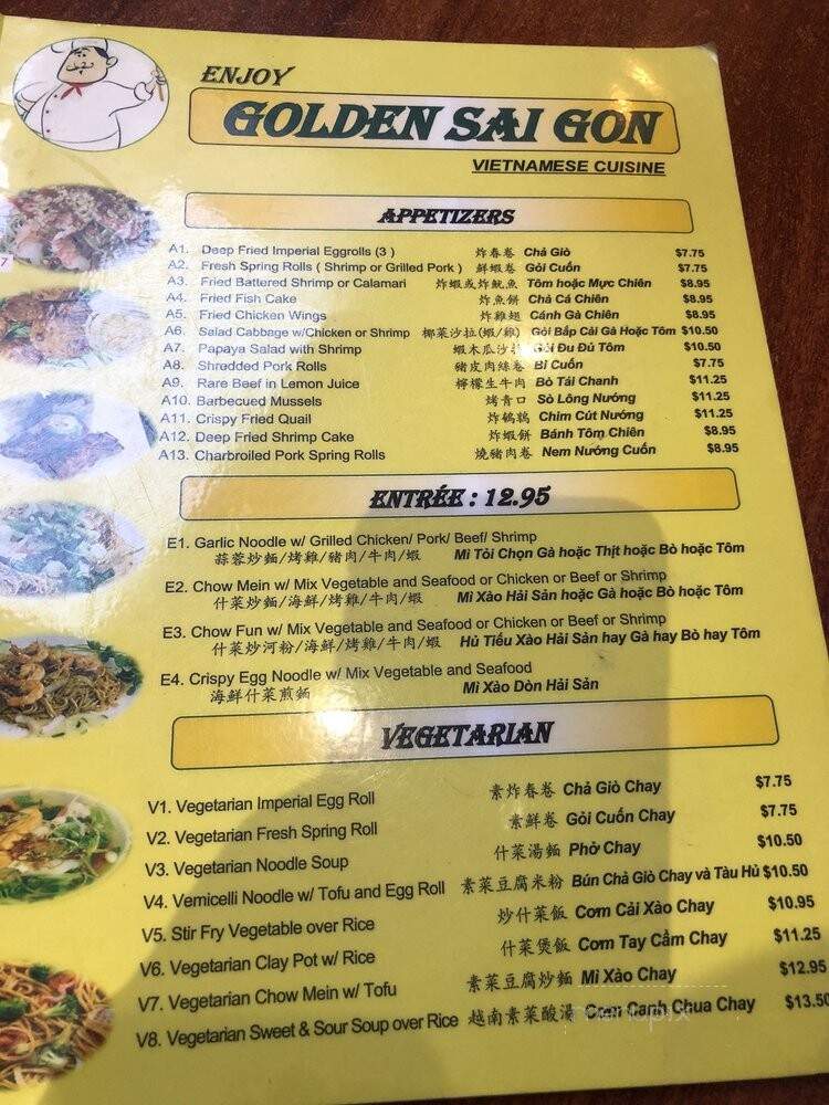Golden Sai Gon - San Francisco, CA menu_pic