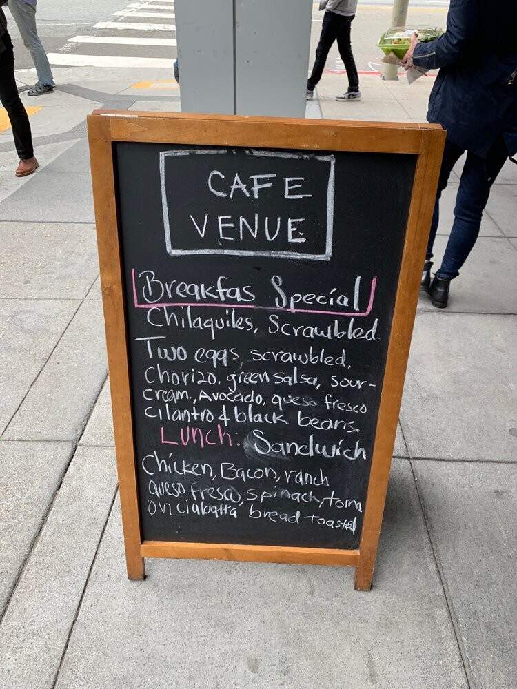 Cafe Venue - San Francisco, CA menu_pic