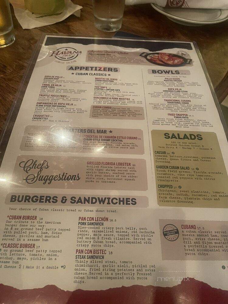 Havana 1957 - Miami Beach, FL menu_pic