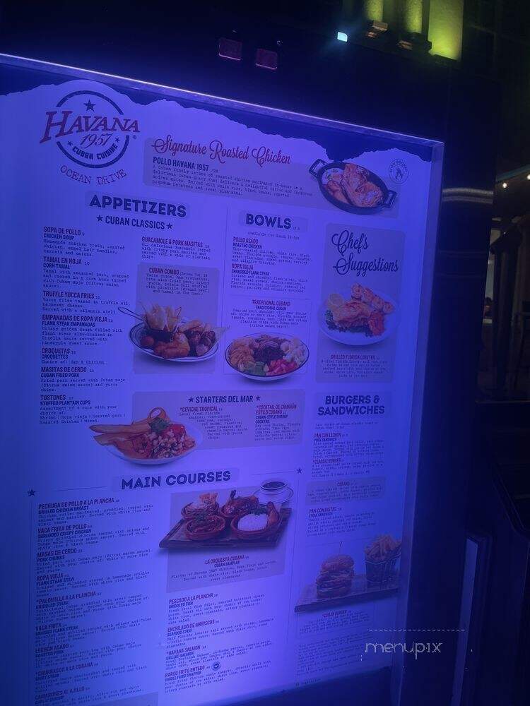 Havana 1957 - Miami Beach, FL menu_pic