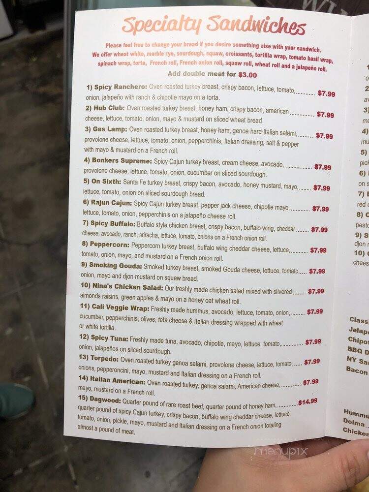 Hub Market & Deli - San Diego, CA menu_pic