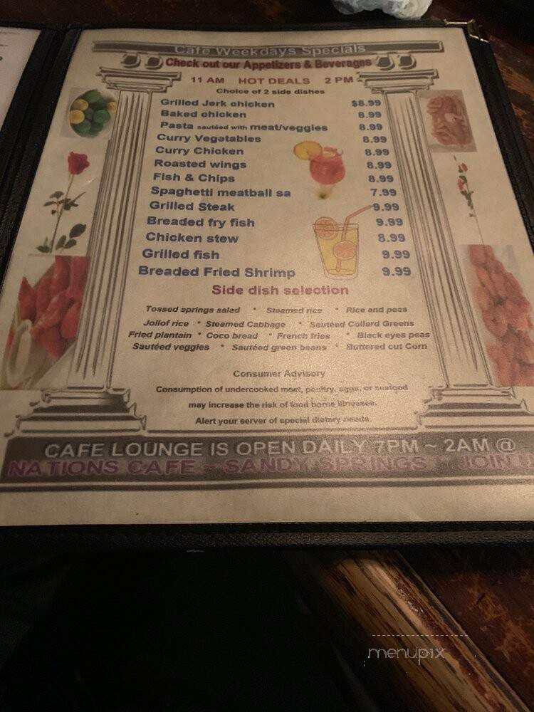 Nations Cafe - Roswell, GA menu_pic