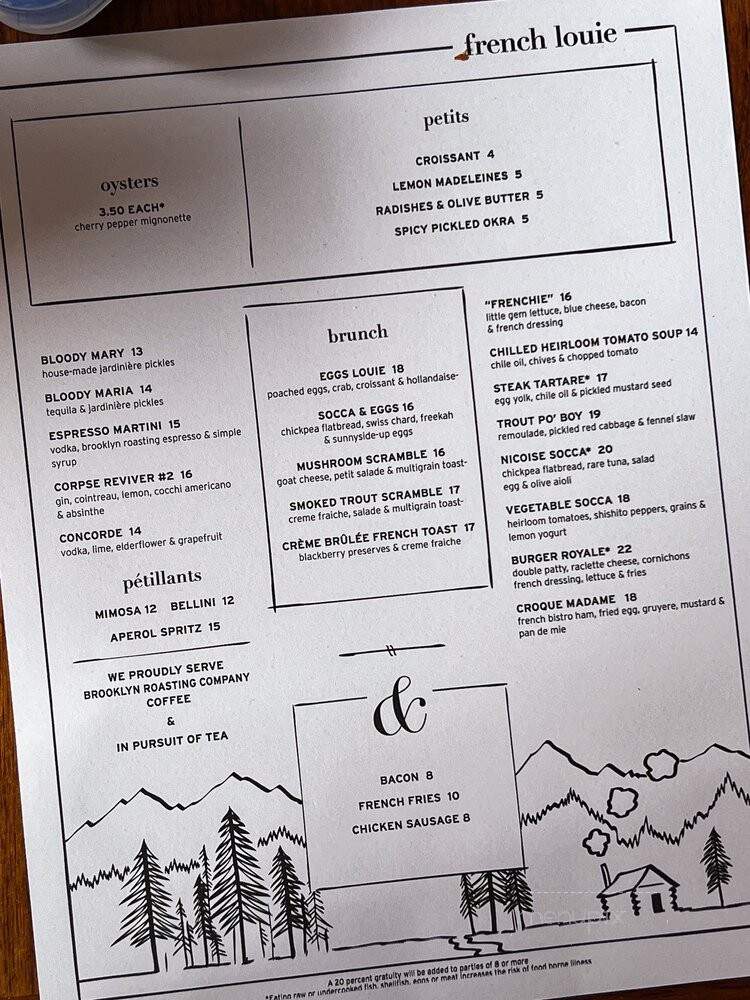 French Louie - Brooklyn, NY menu_pic