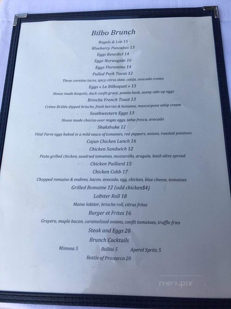 Le Bilboquet - Dallas, TX menu_pic