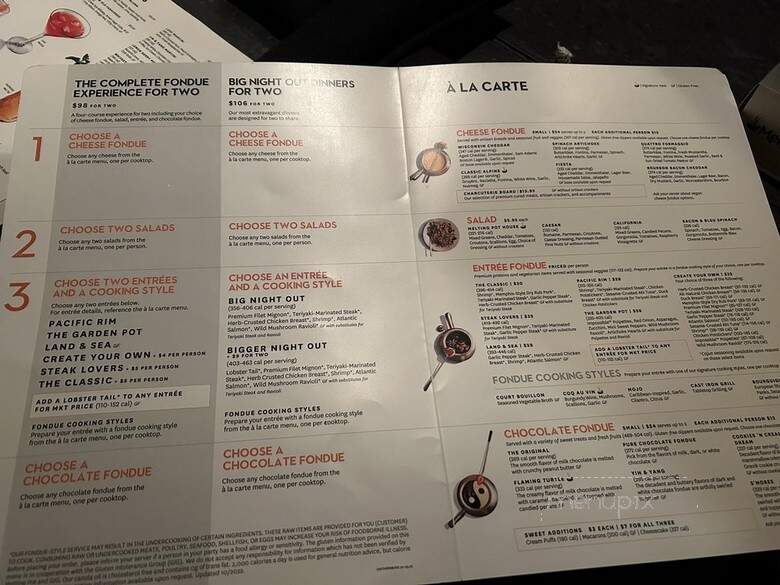 The Melting Pot - Gaithersburg, MD menu_pic