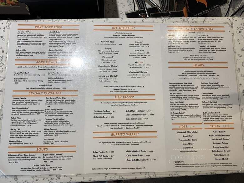 Seasalt Fish Grill - Los Angeles, CA menu_pic