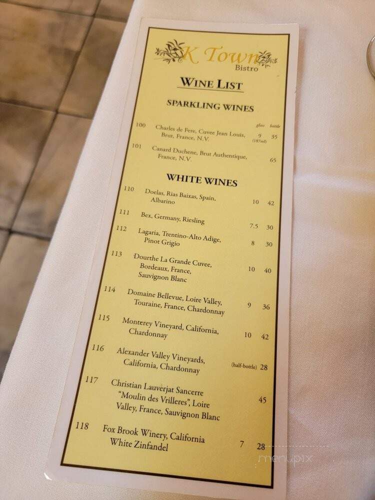 K Town Grill - Kensington, MD menu_pic