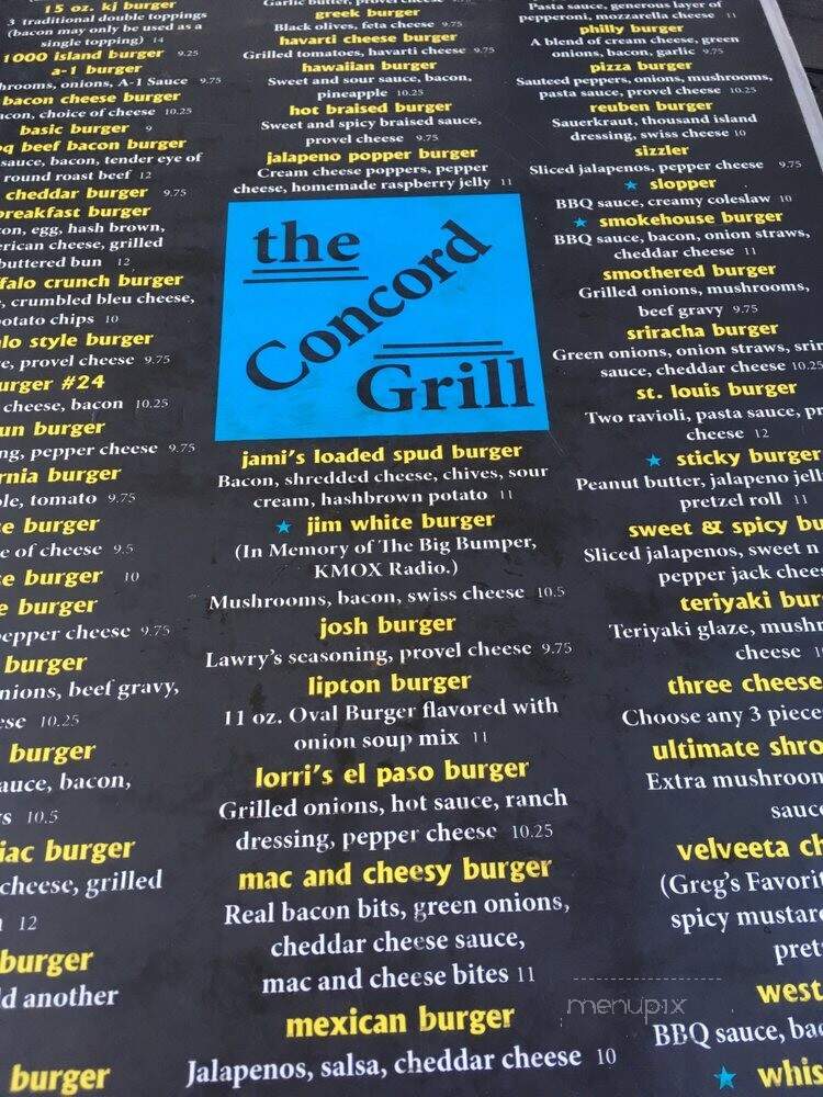 The Concord Grill - Affton, MO menu_pic
