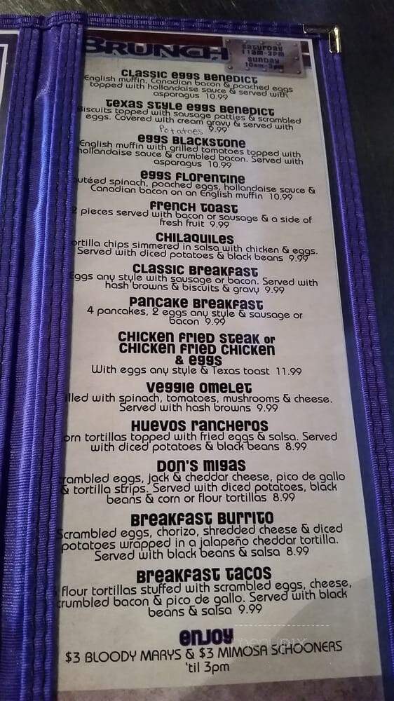 The Bottom Bar and Grill - Fort Worth, TX menu_pic
