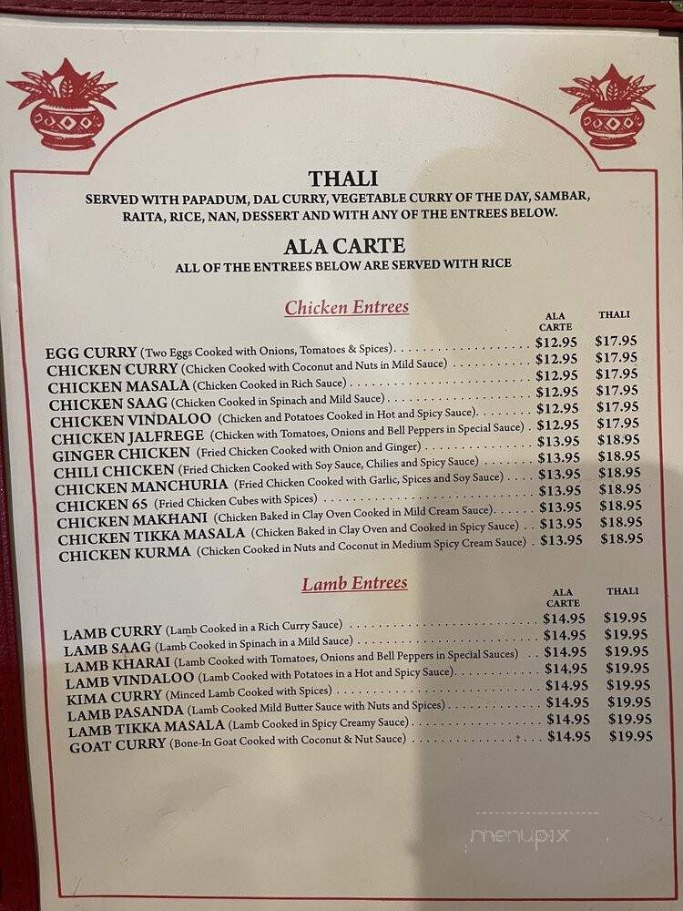 Abhiruchi Indian Cuisine - Vancouver, WA menu_pic