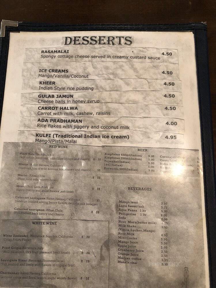 Navaratna Vegetarian Indian - Stamford, CT menu_pic