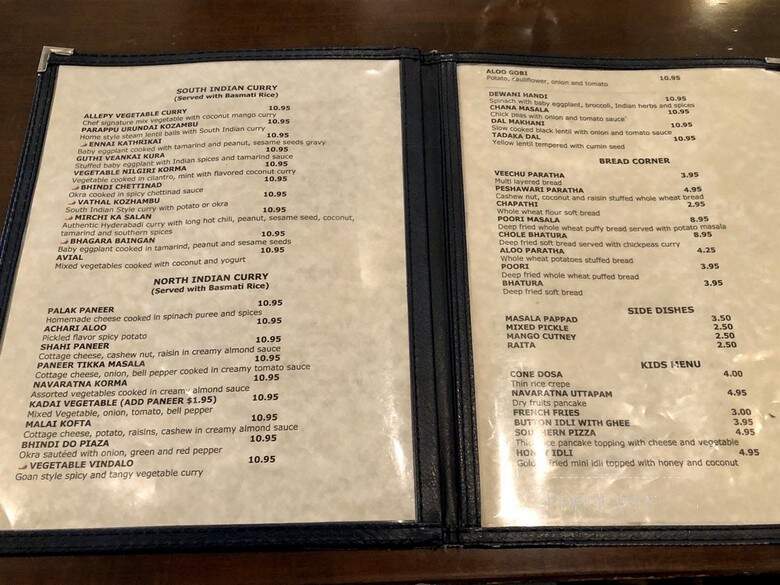 Navaratna Vegetarian Indian - Stamford, CT menu_pic